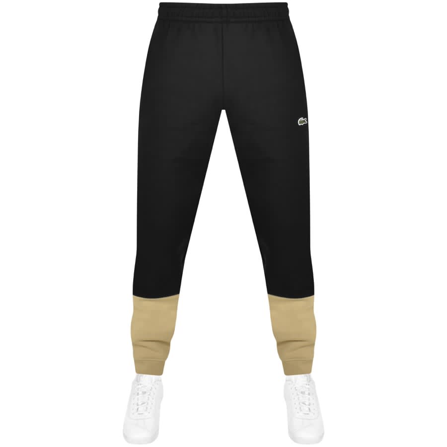 Mens black lacoste joggers new arrivals